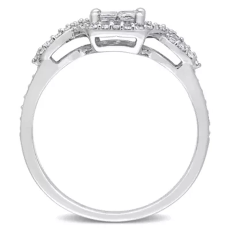 Diamonds Ring 10k White Gold