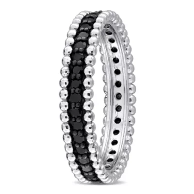 Black Diamond Eternity Ring 14k Gold