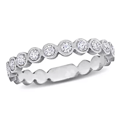 Semi Eternity Ring 14K White Gold