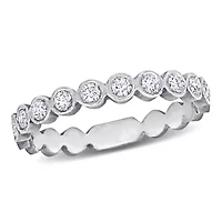 Semi Eternity Ring 14K White Gold