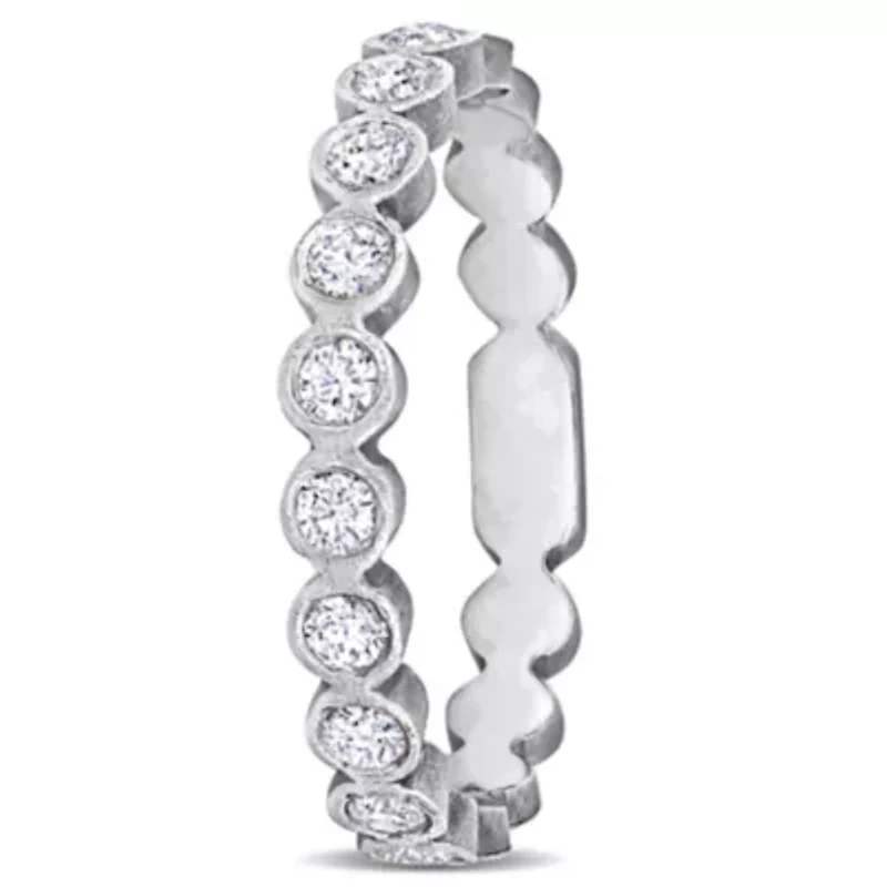 Semi Eternity Ring 14K White Gold