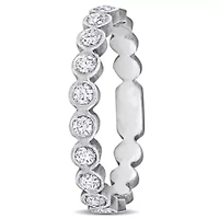 Semi Eternity Ring 14K White Gold