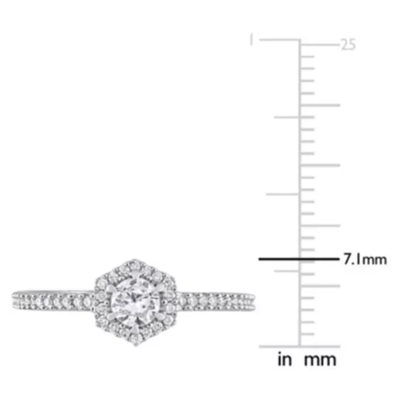 Diamond Ring 14k White Gold