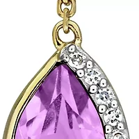 Gemstone and Diamond Threader Earrings 14k Gold