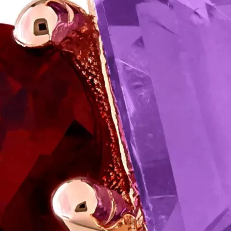 Amethyst & Garnet Ring 14k Rose Gold