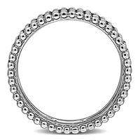 Black Diamond Double Row Ring 14k Gold