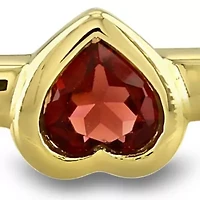 Heart Gemstone Station Bangle Sterling Silver
