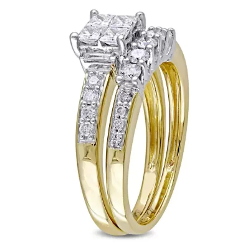 Diamond Bridal Set 14k Yellow Gold