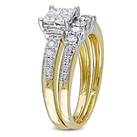 Diamond Bridal Set 14k Yellow Gold