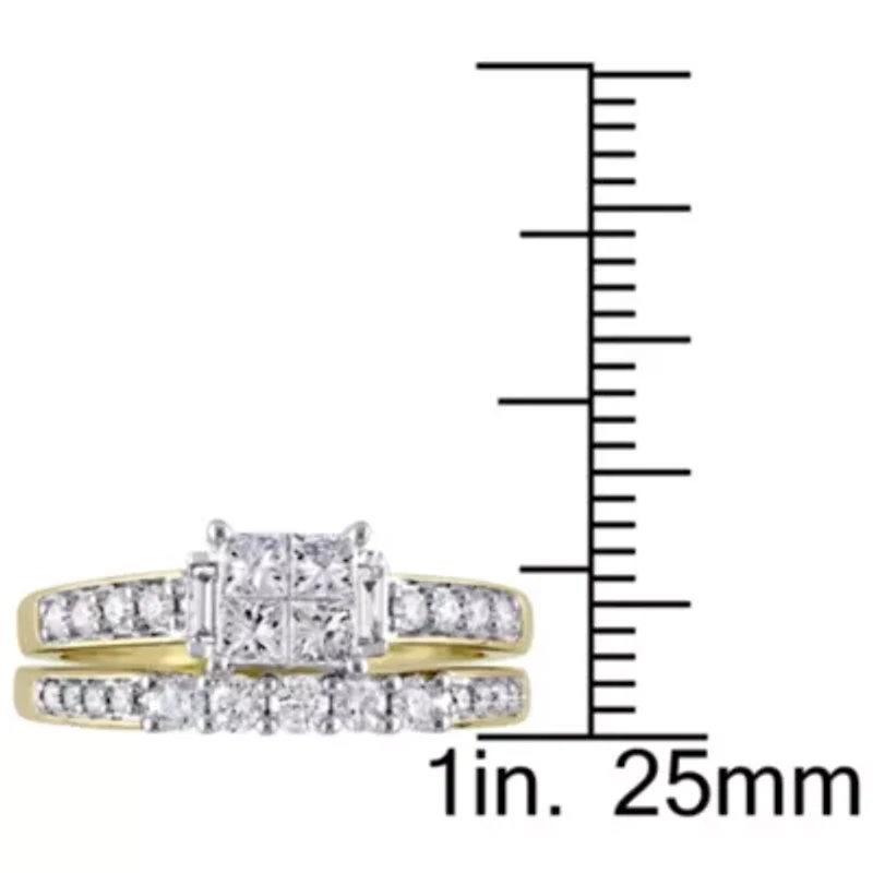 Diamond Bridal Set 14k Yellow Gold