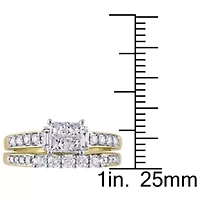 Diamond Bridal Set 14k Yellow Gold