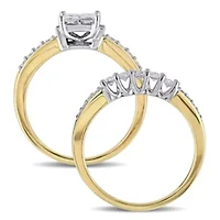 Diamond Bridal Set 14k Yellow Gold