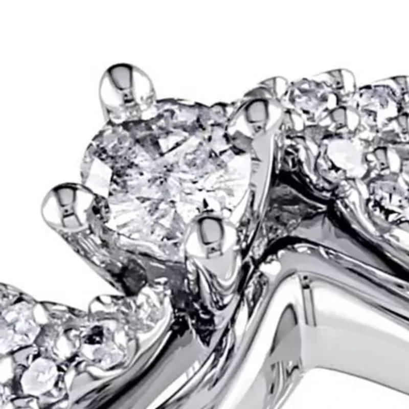 Diamond Bridal Set Sterling Silver