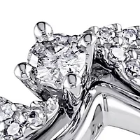 Diamond Bridal Set Sterling Silver