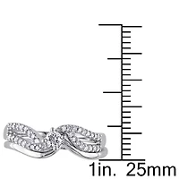 Diamond Bridal Set Sterling Silver