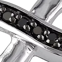 Black Diamond Infinity Ring Sterling Silver