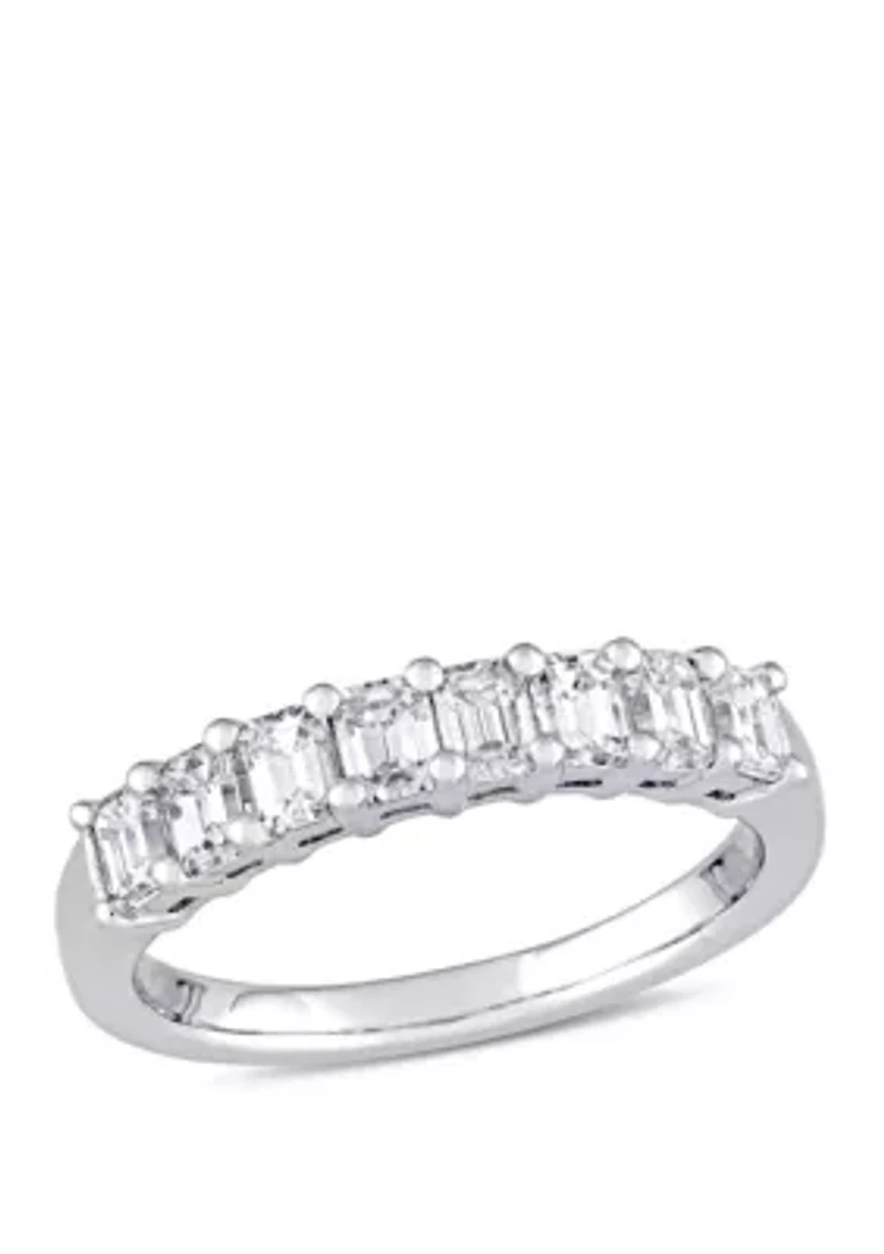 1.0 ct. t.w. Emerald Cut Diamond Semi Eternity Band 14k White Gold