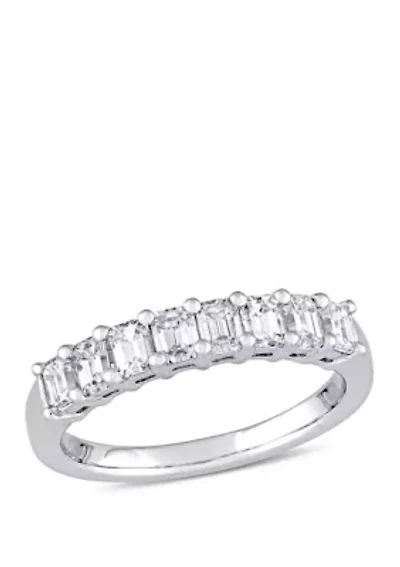 1.0 ct. t.w. Emerald Cut Diamond Semi Eternity Band 14k White Gold