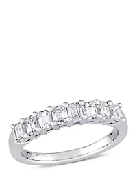 1.0 ct. t.w. Emerald Cut Diamond Semi Eternity Band 14k White Gold