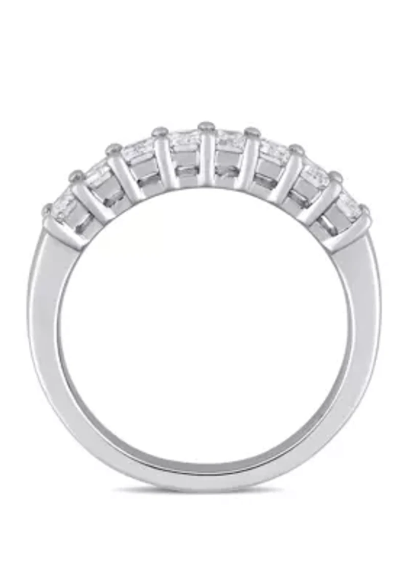 1.0 ct. t.w. Emerald Cut Diamond Semi Eternity Band 14k White Gold