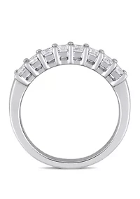 1.0 ct. t.w. Emerald Cut Diamond Semi Eternity Band 14k White Gold