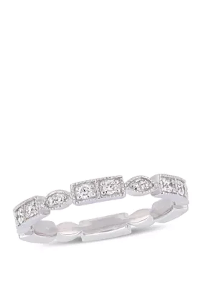 1/3 ct. t.w. Diamond Geometric Anniversary Ring 10K White Gold