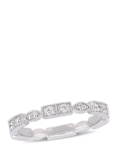 1/3 ct. t.w. Diamond Geometric Anniversary Ring 10K White Gold