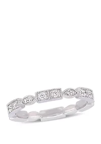 1/3 ct. t.w. Diamond Geometric Anniversary Ring 10K White Gold