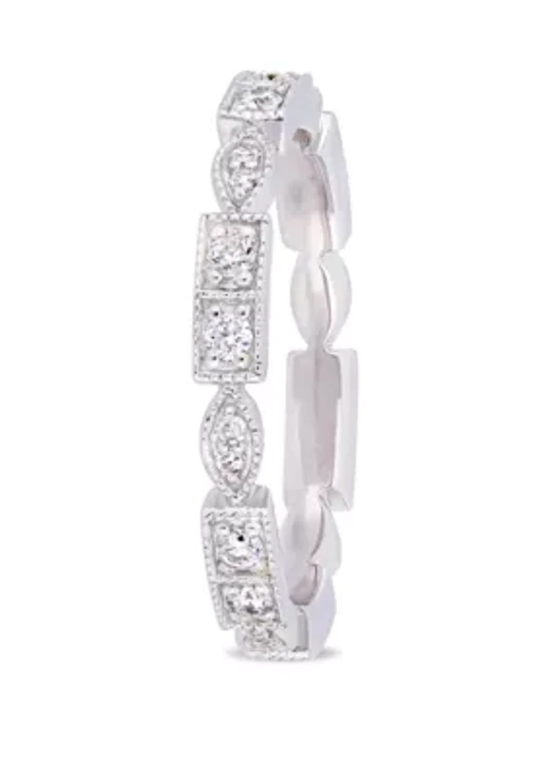 1/3 ct. t.w. Diamond Geometric Anniversary Ring 10K White Gold