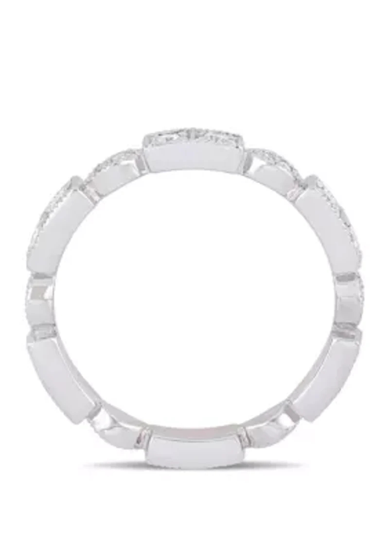1/3 ct. t.w. Diamond Geometric Anniversary Ring 10K White Gold