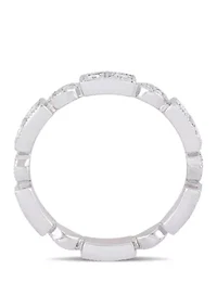 1/3 ct. t.w. Diamond Geometric Anniversary Ring 10K White Gold