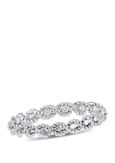 1/6 ct. t.w. Diamond Infinity Eternity Ring 10K White Gold
