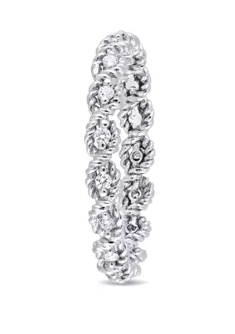 1/6 ct. t.w. Diamond Infinity Eternity Ring 10K White Gold