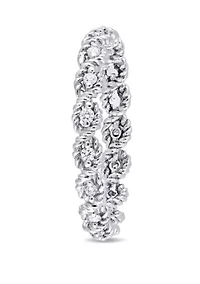 1/6 ct. t.w. Diamond Infinity Eternity Ring 10K White Gold