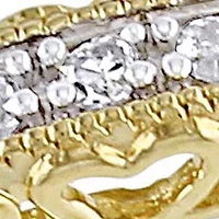 0.08 ct t.w. Diamond Heart Anniversary Band 10K Yellow Gold