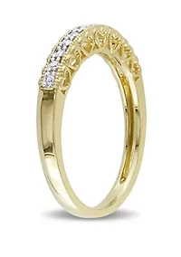 0.08 ct t.w. Diamond Heart Anniversary Band 10K Yellow Gold