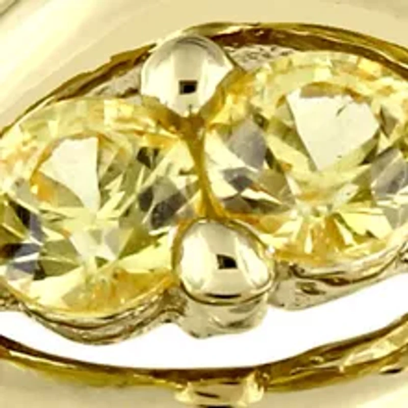 1/4 ct. t.w. Yellow Sapphire Stackable Infinity Anniversary Ring 14K Gold