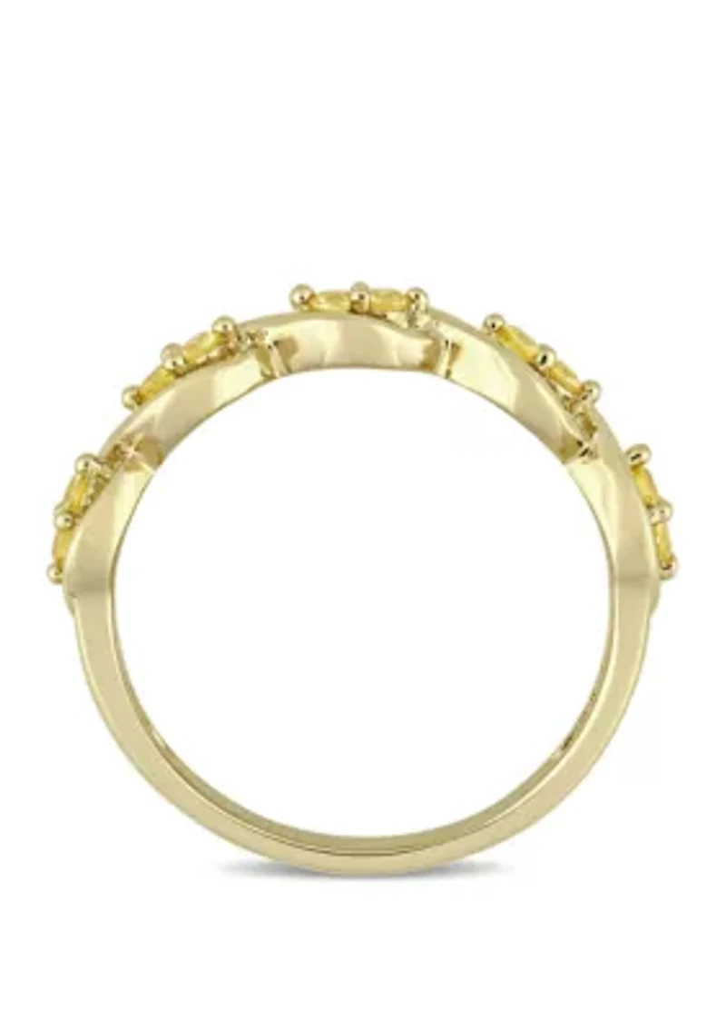 1/4 ct. t.w. Yellow Sapphire Stackable Infinity Anniversary Ring 14K Gold