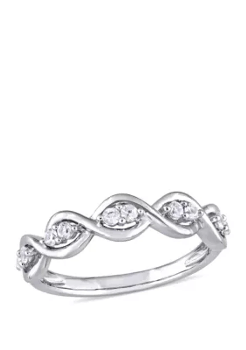 1/4 ct. t.w. White Sapphire Stackable Infinity Anniversary Ring 14K Gold