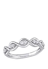 1/4 ct. t.w. White Sapphire Stackable Infinity Anniversary Ring 14K Gold