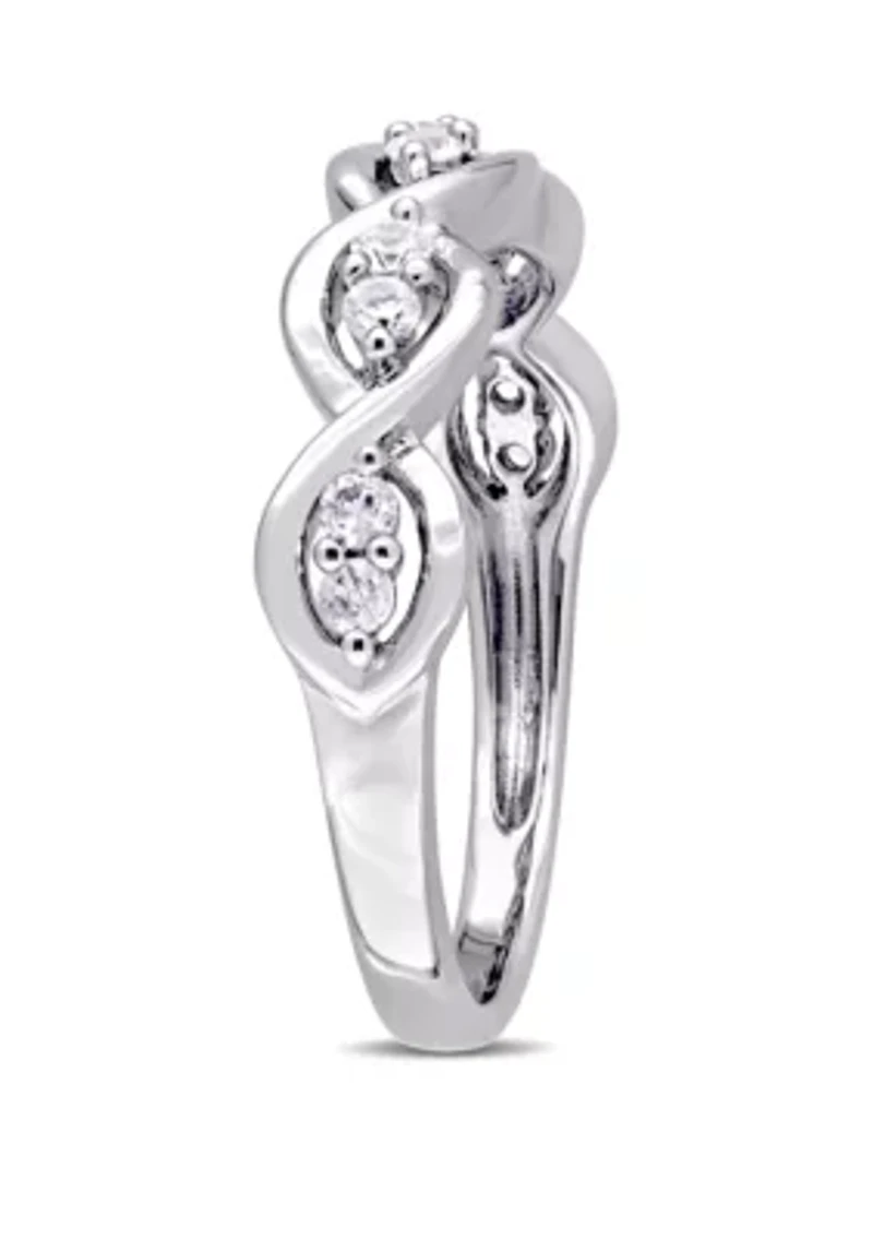 1/4 ct. t.w. Sapphire Stackable Infinity Anniversary Ring 14K Gold