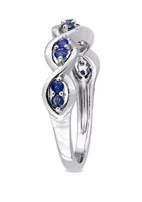 1/4 ct. t.w. Sapphire Stackable Infinity Anniversary Ring 14K White Gold