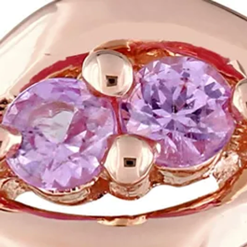1/4 ct. t.w. Pink Sapphire Stackable Infinity Anniversary Ring 14K Rose Gold