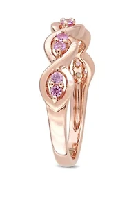 1/4 ct. t.w. Pink Sapphire Stackable Infinity Anniversary Ring 14K Rose Gold