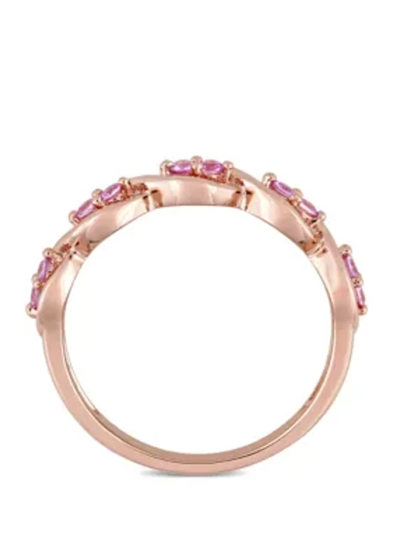 1/4 ct. t.w. Pink Sapphire Stackable Infinity Anniversary Ring 14K Rose Gold