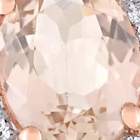 1.14 ct. t.w. Morganite and 1/8 Diamond Halo Ring 10k Rose Gold