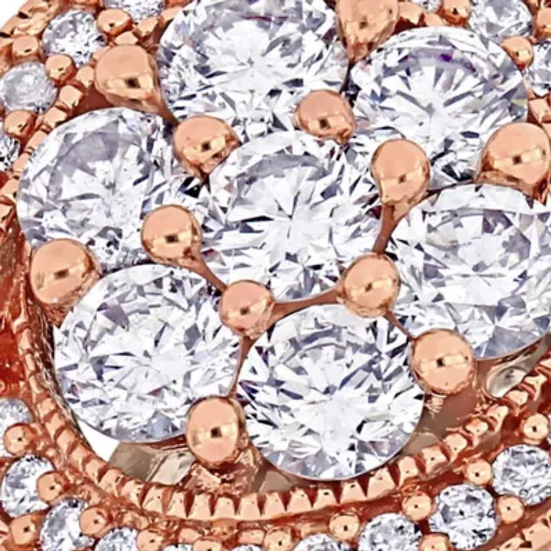 1.0 ct. t.w. Diamond Bridal Set 14k White and Rose Gold