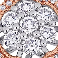 5/8 ct. t.w. Diamond Floral Twist Ring 14k White and Rose Gold
