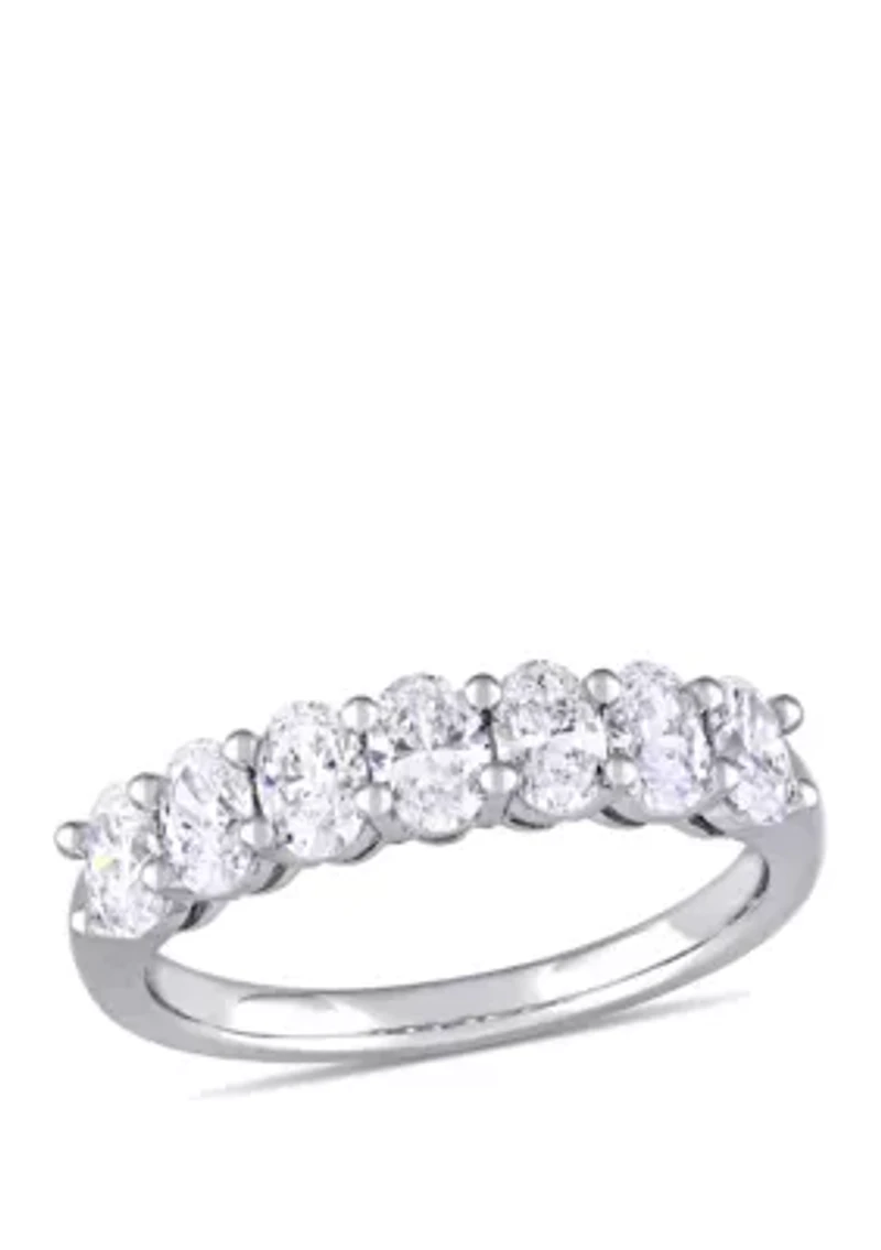 1.33 ct. t.w. Oval Cut Diamond Semi-Eternity Ring 14k White Gold