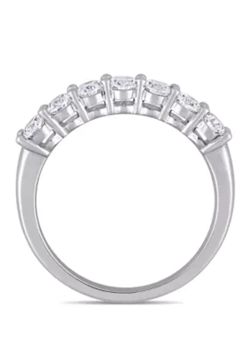 1.33 ct. t.w. Oval Cut Diamond Semi-Eternity Ring 14k White Gold